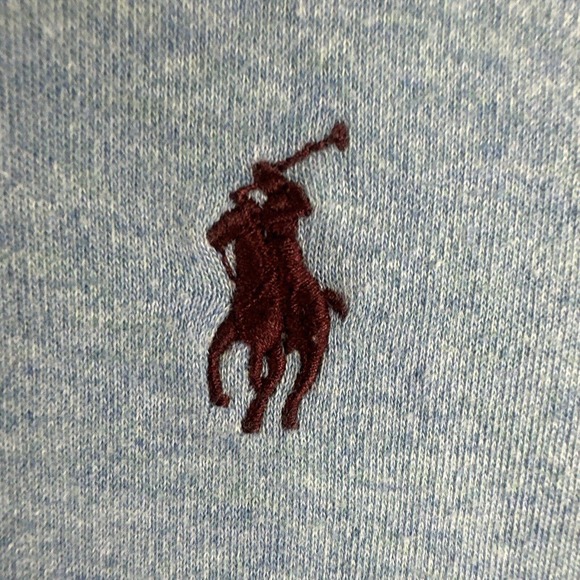 Ralph Lauren Polo Shirt Adult XL Light Blue Purple Pony‎ Short Sleeve Mens - Picture 3 of 8